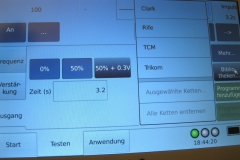 Trikombin-Clark-Frequenzen-Menü-Touchscreeen